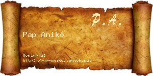 Pap Anikó névjegykártya